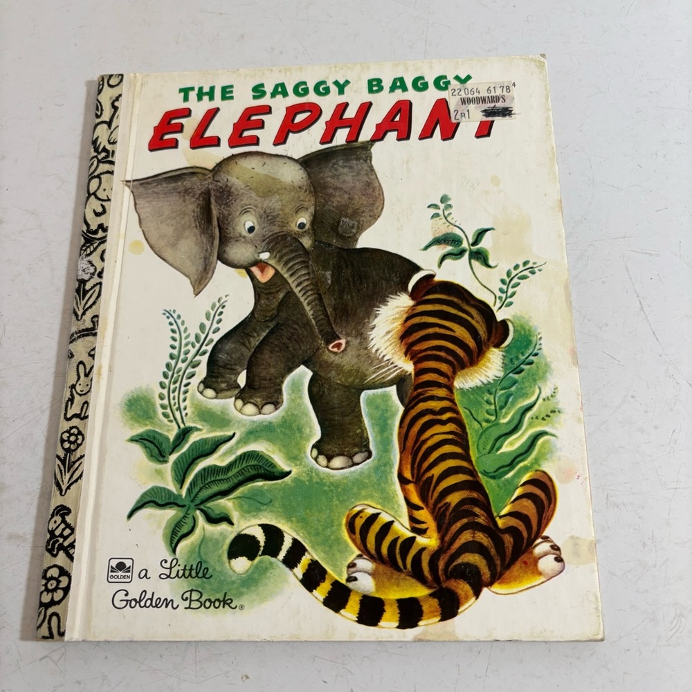 🛍️3/$30 Vintage a little golden books The Saggy Baggy Elephant - Published 1974